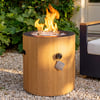 Tevara Outdoor Dark Gray Aluminum Smokeless Fire Pit Side Table