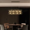 Mid Century Modern 12-flammige Kristall-Feuerwerks-Sputnik Kücheninselbeleuchtung in Chrom