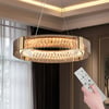 Orlova 24" Crystal Dimmable Ceiling Lights 3 Modes LED Crystal Chandelier