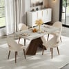 Dining Set 63"-79" Extendable Wood Dining Table with 4 Chairs