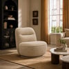 Performance Linen Swivel Slipper Accent Chair
