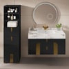 Artis 149cm Tall Bathroom Storage Cabinet & 92cm Wall-Mounted Single Vanity Set