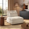 36" Chenille Slipper Accent Chair with Hidden Storage & Removable Backrest