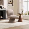 45 cm Performance Boucle Upholstered Swivel Slipper Accent Chair