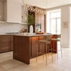 Panvyr 72" Faux Travertine Sintered Stone Kitchen Island with Storage & LED Light