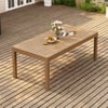 Wevara Walnut-Finished Aluminium Slatted Outdoor Dining Table