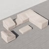 Fundas de lona resistente Grida Outdoor 600D impermeables para juegos de muebles de patio en color marfil