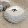 Cocaro Outdoor Hand-Woven Rope Footrest Storage Ottoman in Light Gray