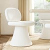 Warm White Performance Chenille Swivel Dining Chair, 1 Piece