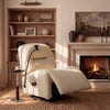Genuine Leather Power Swivel Rocker Recliner Accent Chair with Phone Holder