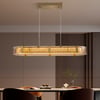 Linear Crystal Kitchen Island Light, Warm White Dimmable LED