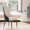 Diamic Black Faux Leather Dining Chairs with Upholstered, 2 Pieces