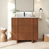 Lineva 36" Fluted Single Bathroom Vanity with Sink and Sintered Stone Top