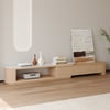 Velar 71"-114" Extendable Fluted TV Stand with Sintered Stone Top & 3 Drawers