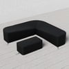 Conjunto de capas para móveis de pátio externo de 2 peças em poliéster 600D resistente às intempéries na cor preta