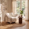 Performance Chenille Swivel Accent Chair with Adjustable Armrest