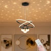 24" 5-Light LED Chandelier with Starry Projection, Dimmable & Adjustable