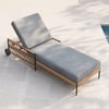 Ropipe Outdoor-Lounge-Stuhl aus geflochtenem Seil mit verstellbarer Rückenlehne & Rollen in Dunkelgrau