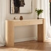 Japandi 60" Oval Sintered Stone Console Table With 2 Drawers