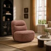 Performance Linen Swivel Slipper Accent Chair