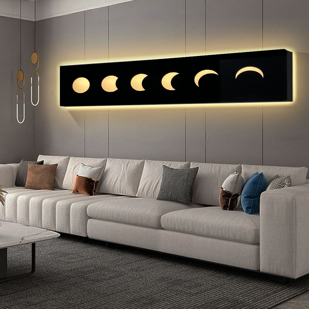 Customer Reviews for 1000mm Creative Moon Light Wall Art Decoration Painting USB LED Warm Wall Light