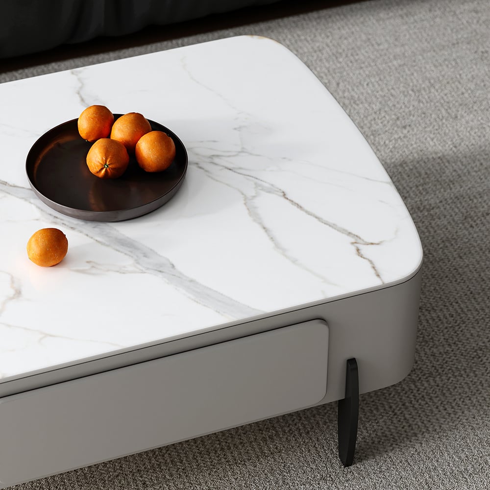 Questions and Answers for Galure Modern Light Grey Faux Marble Leather Lift Top Coffee Table with Storage