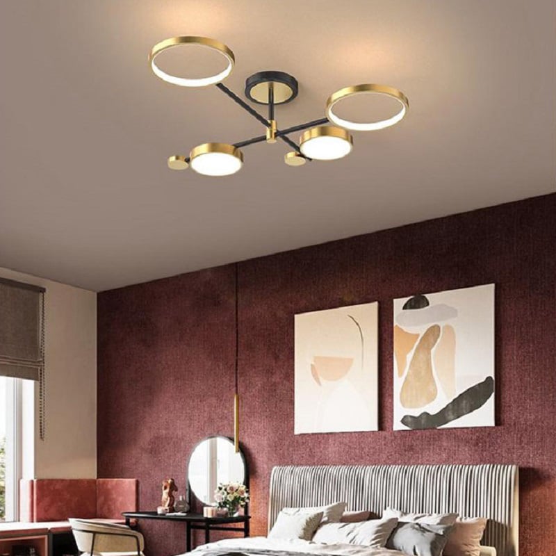 Otázky a odpovědi pro Severský styl Polozapuštěné osvětlení Zlatý/černý stropní svítidlo LED kroužek