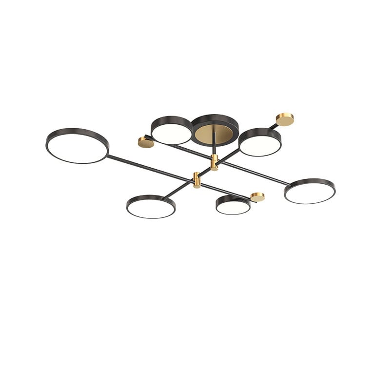 Questions and Answers for Nordic Style Semi Flush Mount Lighting Gold/Black Ceiling Light Fixture LED Ring