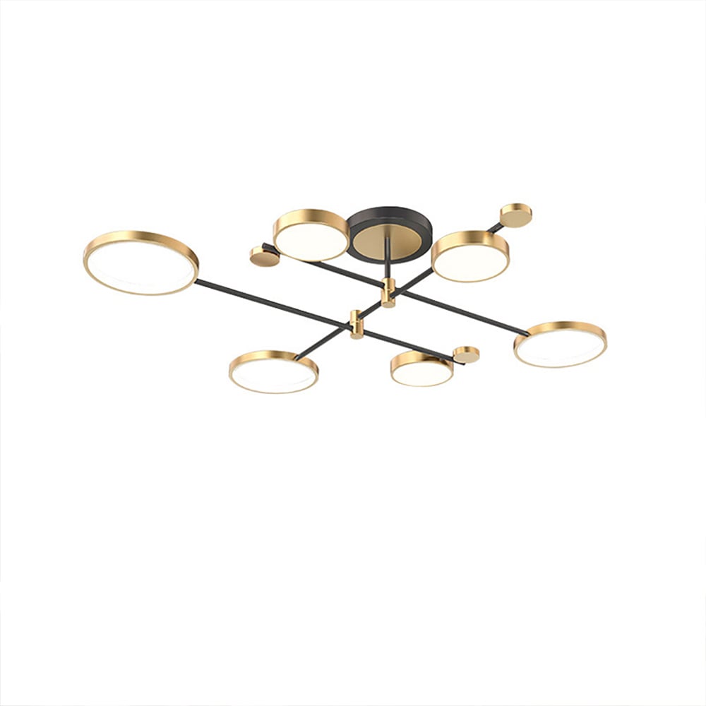 Questions and Answers for Modern Gold Semi Flush Mount Light LED Ring Ceiling Light