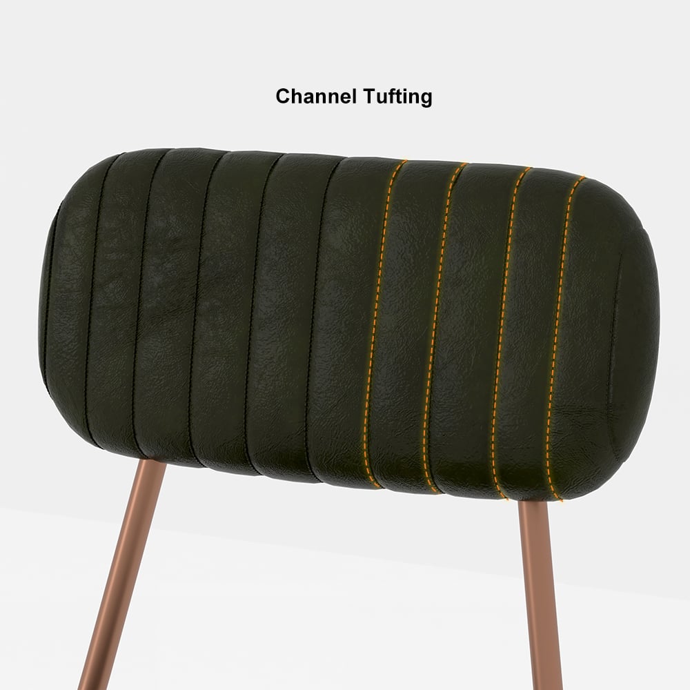 Perguntas e respostas para Conjunto de 4 cadeiras de jantar modernas com estofamento em couro sintético verde