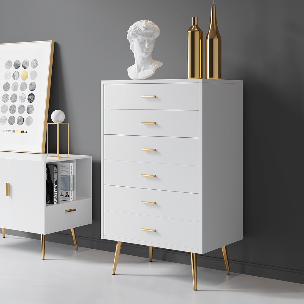 Customer Reviews for Narre Modern Wood Dresser with 4 Drawers in White Storage Chest for Bedroom