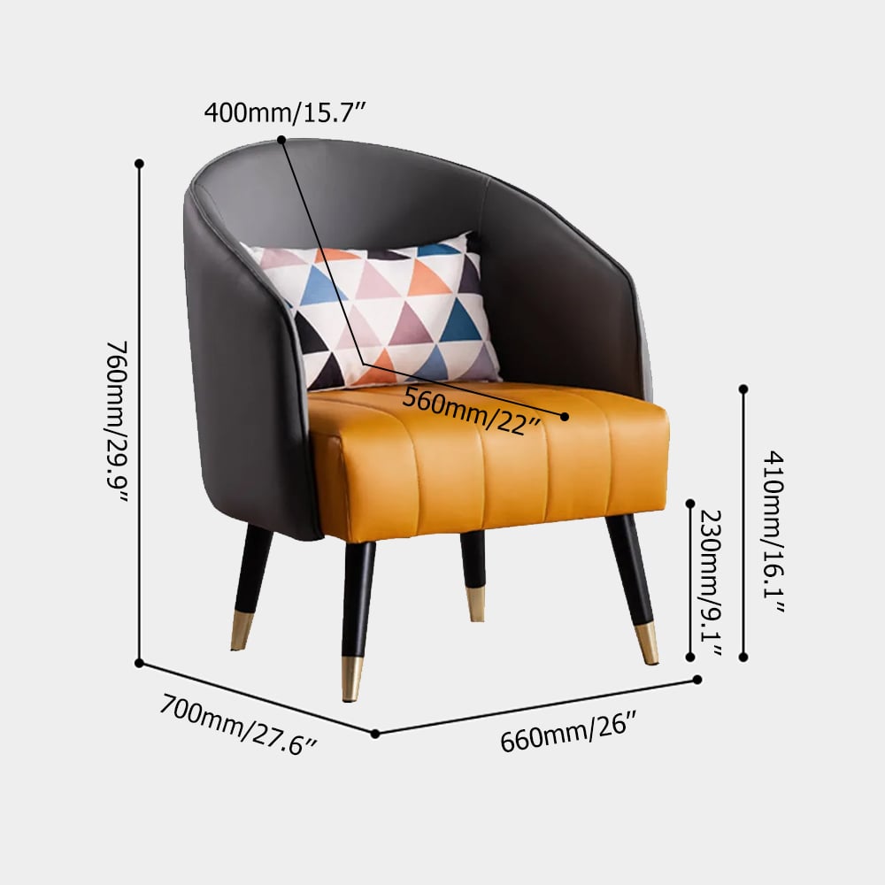 Customer Reviews for Leather Accent Chair with High Back Set of 2