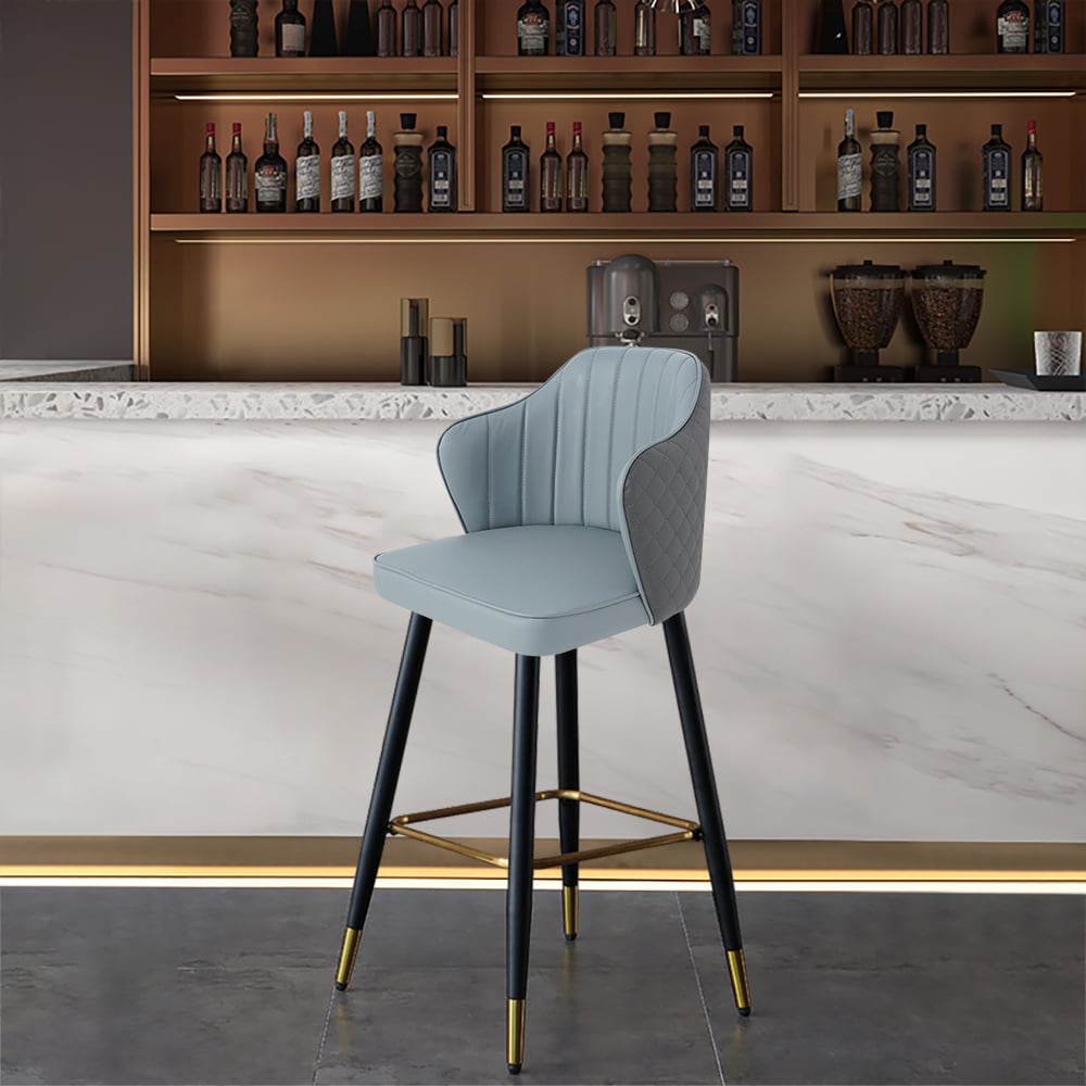 Customer Reviews for Modern PU Leather Bar Stools or Counter Stools with Upholstery Gray