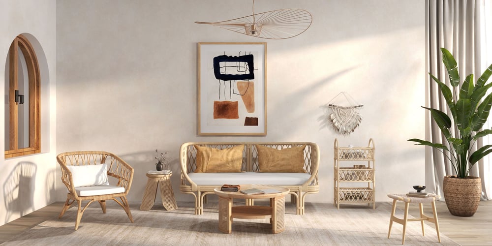 Questions et Réponses pour Table Basse en Bois Ronde Moderne à 2 Niveaux avec Base en Rotin