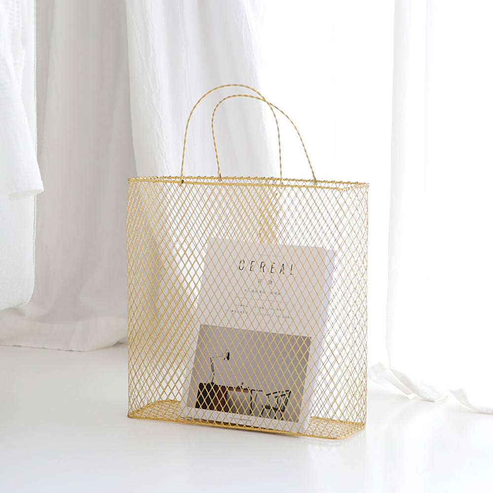 Questions and Answers for 480mm Gold Modern Metal Magazine Rack with Handle for Bedroom in Metal