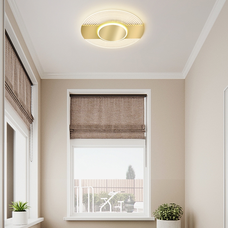 Questions and Answers for Contemporary Round LED Flush Mount Ceiling Light in Gold Acrylic & Metal