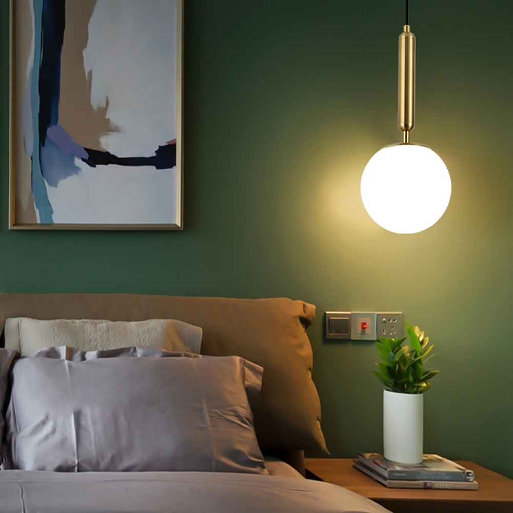 Otázky a odpovědi pro Decorica Moderní LED Globe bílé a zlaté jediné závěsné světlo