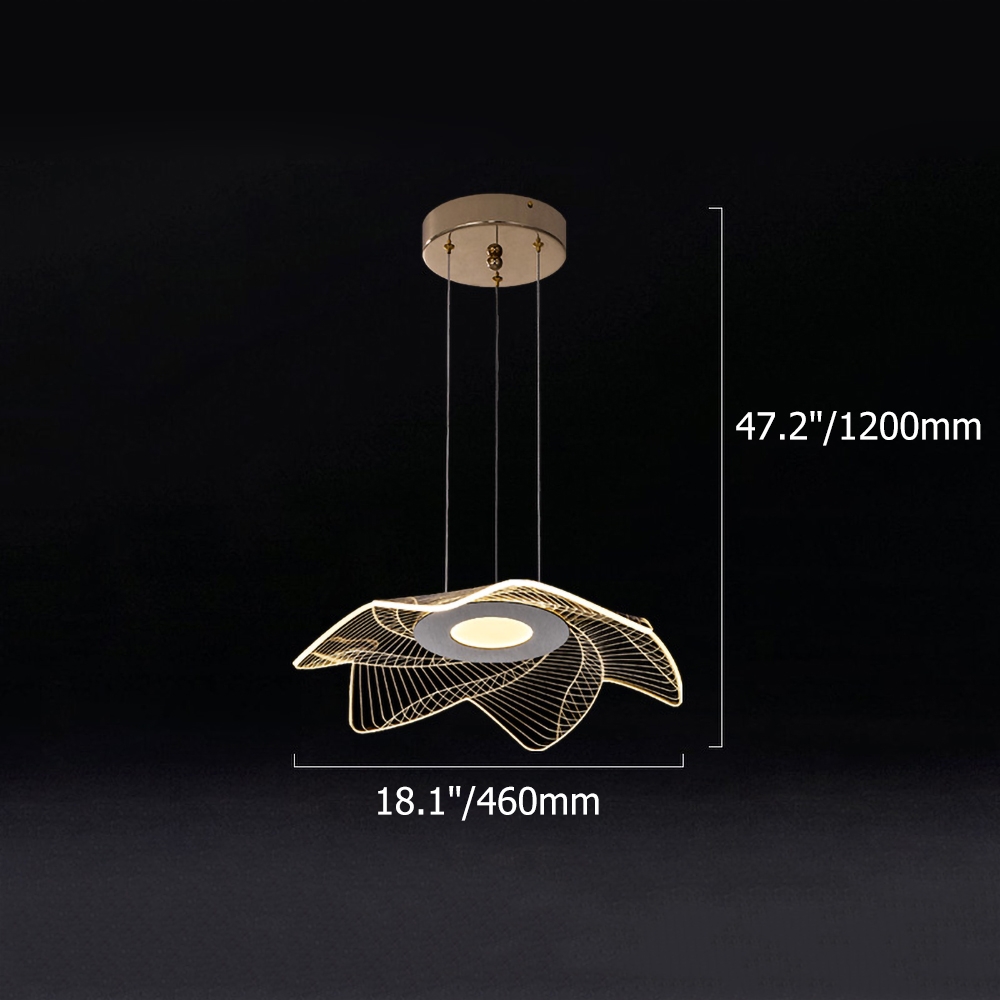 Modern LED Acrylic Pendant Light Unique Floating｜Homary UK