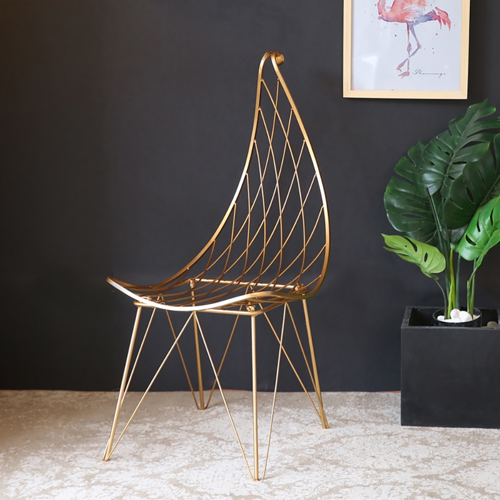 Questions and Answers for Glam Metal Dining Chair Hollow with PU Leather Cushion in Gold Finish Chair