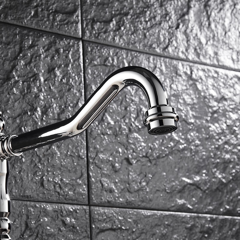 Customer Reviews for Porcelain Double Handles Single Hole Brass Kitchen Faucet in Polished Chrome