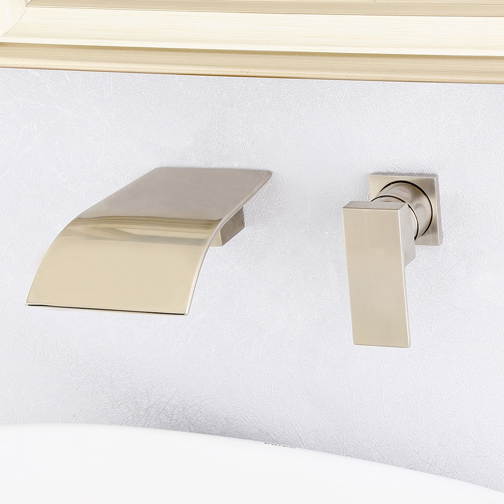 Questions and Answers for Milly Wall Mounted Waterfall Spout Single Handle Bathroom Sink Faucet in Brushed Nickel
