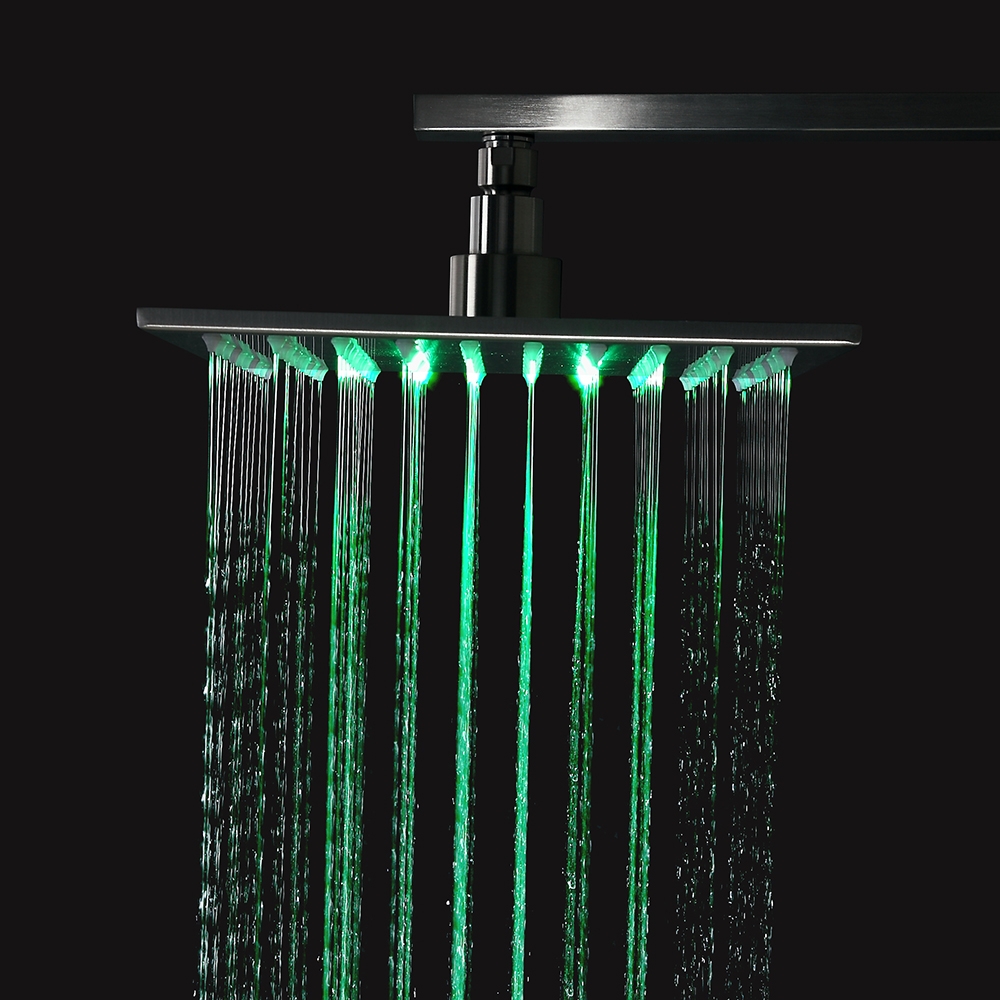Questions and Answers for Dree LED Brushed Nickel Shower Set 8" Rain Shower Hand Shower Tub Spout Shower Combo Set