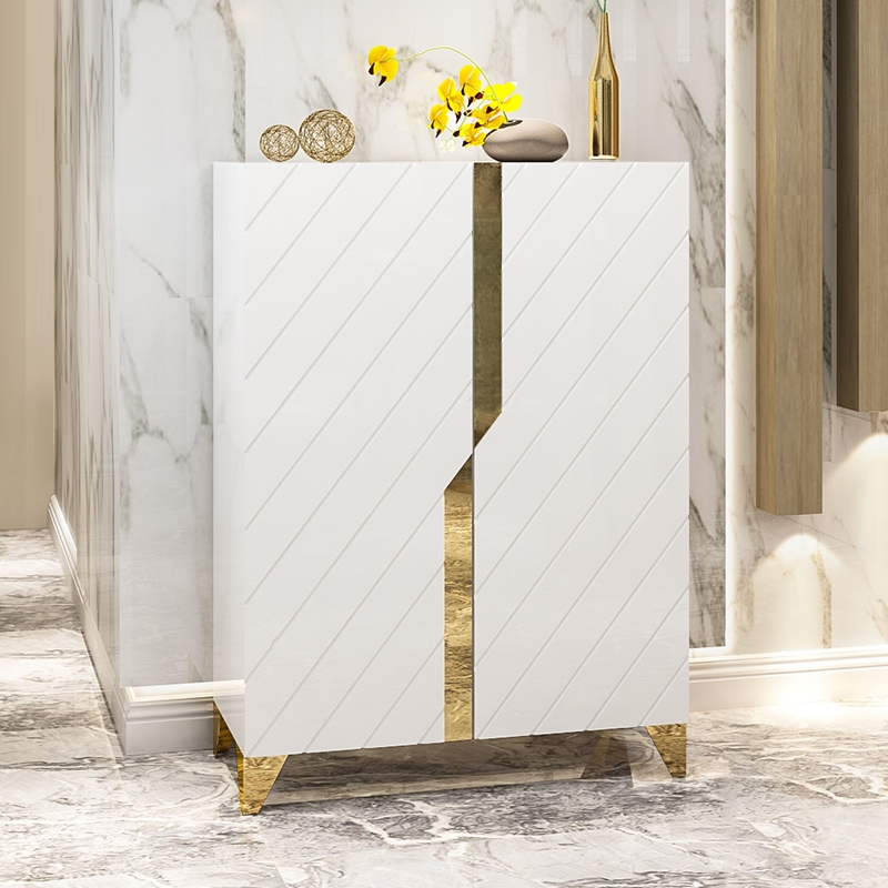 Questions and Answers for White Shoe Storage Cabinet 5 Shelves Hallway Shoe Storage for 20 Pairs Shoes