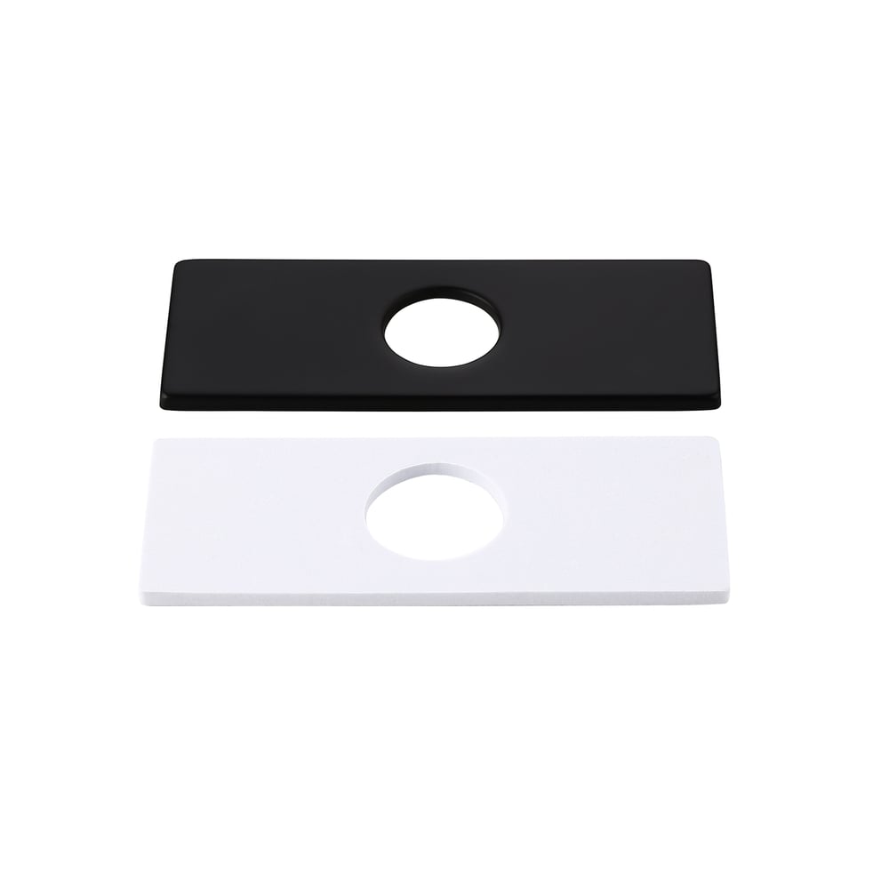 Perguntas e respostas para Placa de escudo quadrada, pia de banheiro, tampa do orifício da torneira, placa de convés, preta fosca