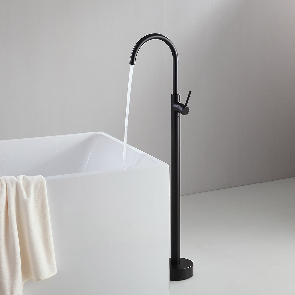 Customer Reviews for Brewst Modern Style Matte Black Single Handle Freestanding Tub Filler Faucet Solid Brass