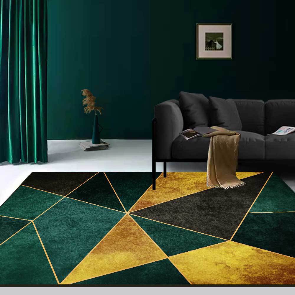 Customer Reviews for 1600mm x 2300mm Green Black and Gold Modern Geometirc Rectangle Indoor Area Rug