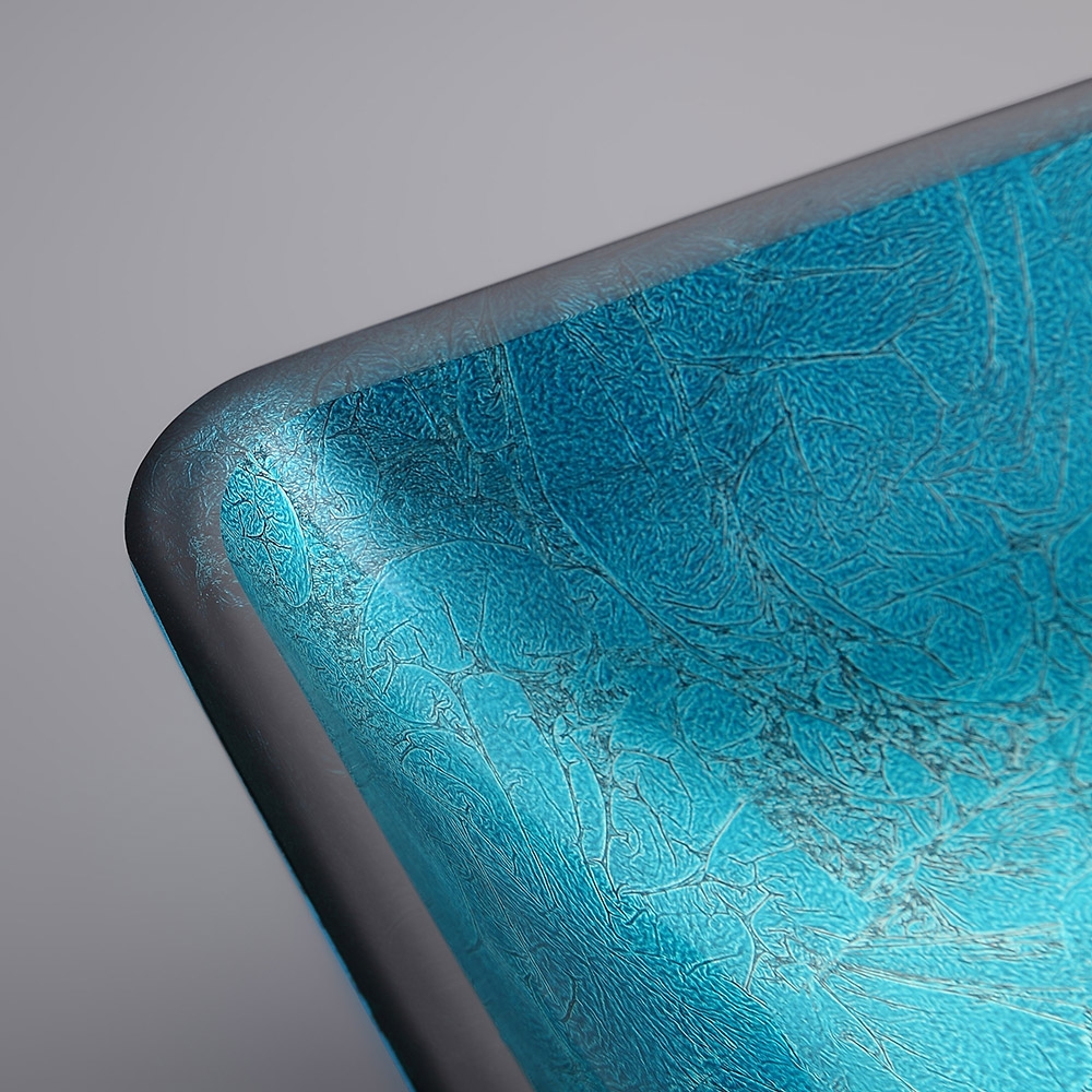 Pytania i odpowiedzi dla Nowoczesna zielono-niebieska prostokątna umywalka łazienkowa ze szkła hartowanego