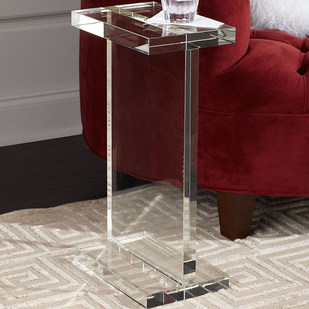 Questions and Answers for Square Clear Acrylic End Table Modern Side Table
