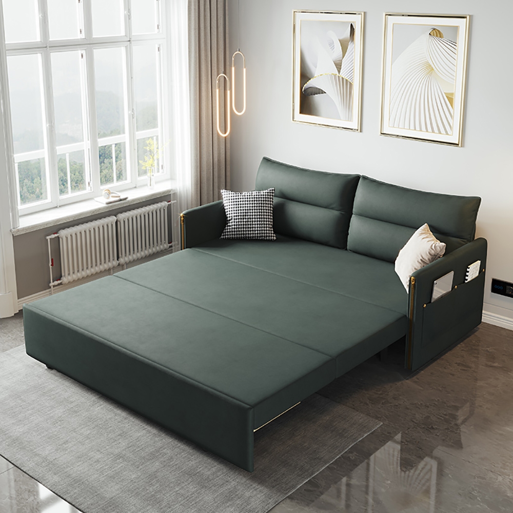 Questions and Answers for 64" Leath-aire Sleeper Sofa 2-Seater