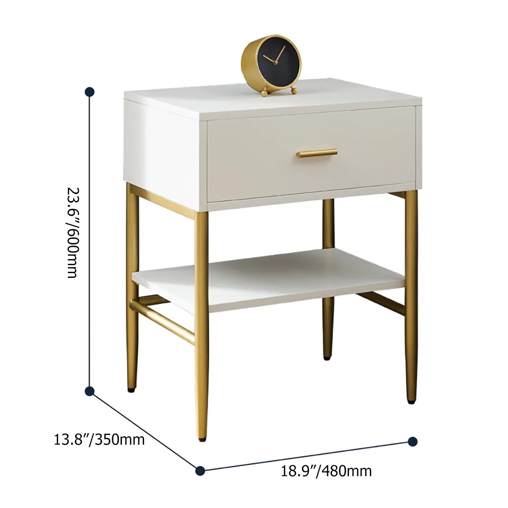 Questions and Answers for Nordic Blue Nightstand with Drawer & Shelf